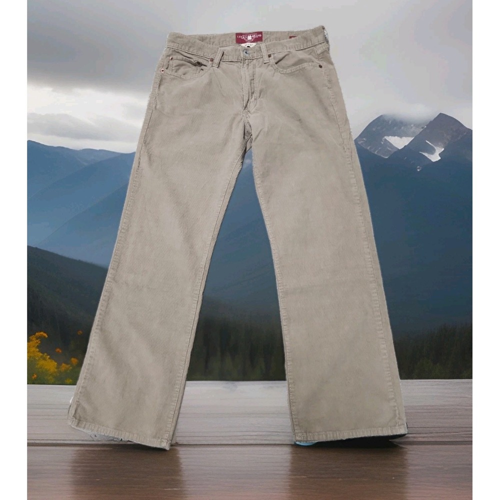 Lucky Brand 361 Vintage 32x29 Actual Straight Beige Corduroy Pants Men's